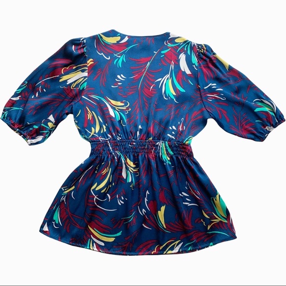 Yumi Kim Silk Printed Kimono Top Small - Picture 2 of 7
